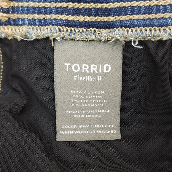 Torrid Womens Lean Jean Slim Boot Super Soft Denim Size 4S Blue Pull On - Picture 5 of 10